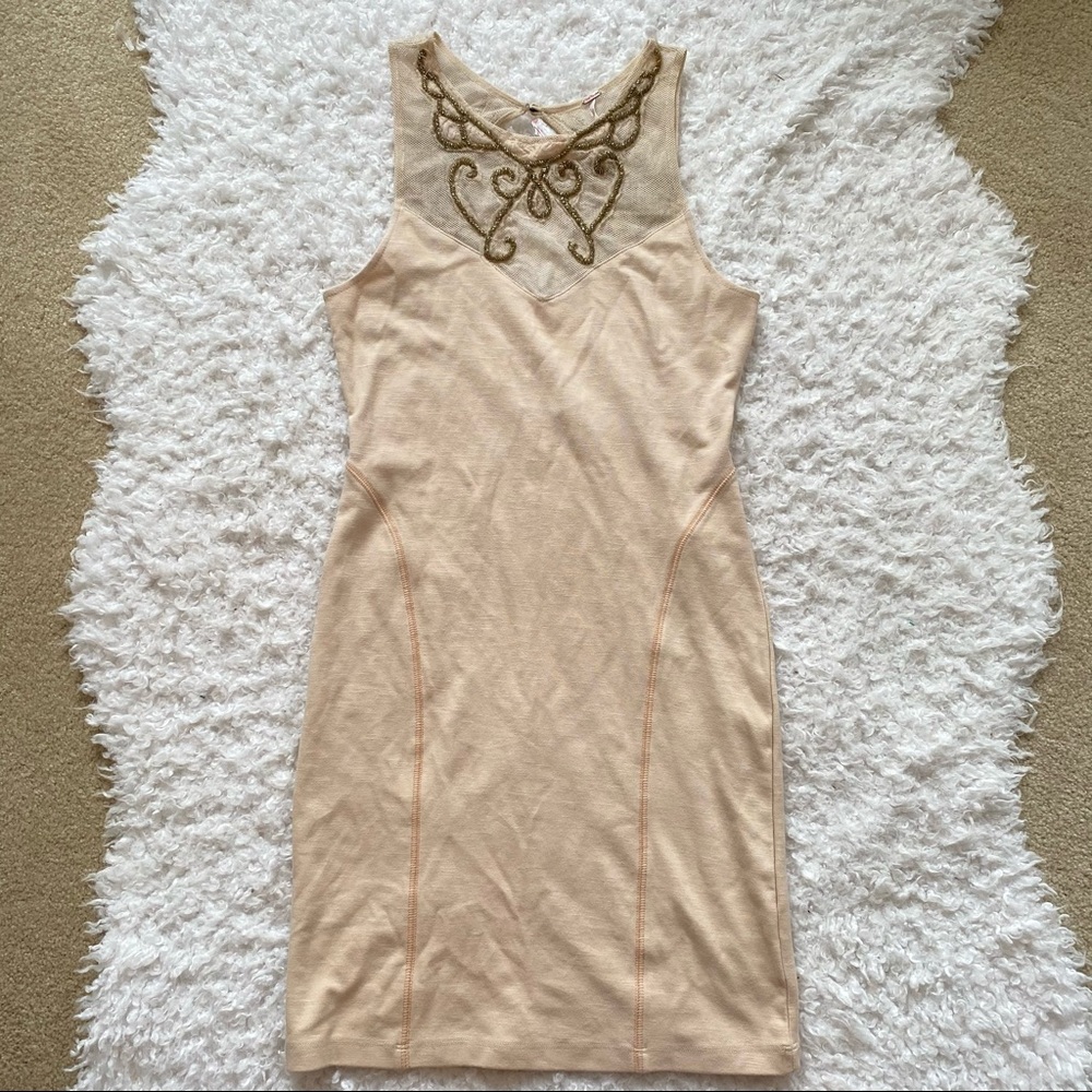 FREE PEOPLE NWT Beaded Bodycon Dress Size Small